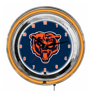 Chicago Bears Neon Clock - 14"