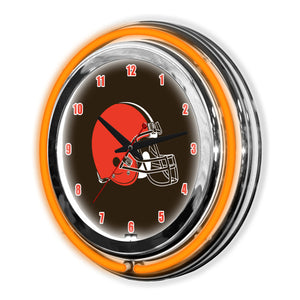 Cleveland Browns Neon Clock - 14"