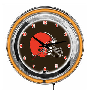 Cleveland Browns Neon Clock - 14"