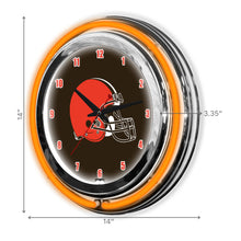 Cleveland Browns Neon Clock - 14"