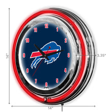 Buffalo Bills Neon Clock - 14"