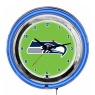 Seattle Seahawks Neon Clock - 14"