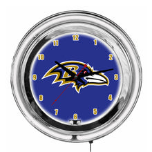 Baltimore Ravens Neon Clock - 14"
