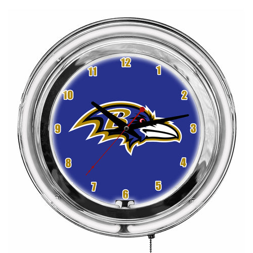 Baltimore Ravens Neon Clock - 14