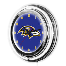 Baltimore Ravens Neon Clock - 14"