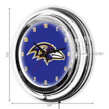 Baltimore Ravens Neon Clock - 14"