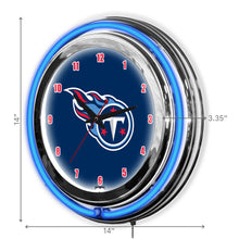 Tennessee Titans Neon Clock - 14"