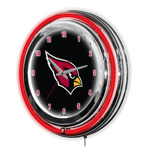 Arizona Cardinals Neon Clock - 14"