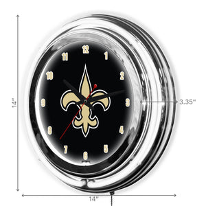 New Orleans Saints Neon Clock - 14"