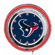 Houston Texans Neon Clock - 14"