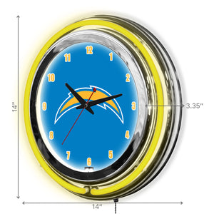 Los Angeles Chargers Neon Clock - 14"