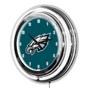 Philadelphia Eagles Neon Clock - 14"