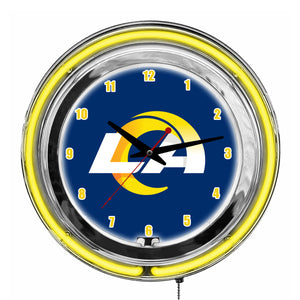Los Angeles Rams Neon Clock - 14"