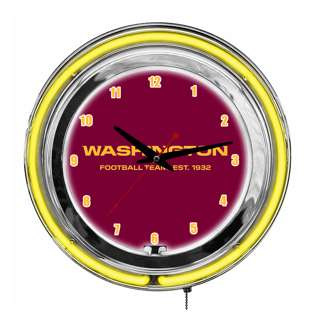 Washington Football Team Neon Clock - 14