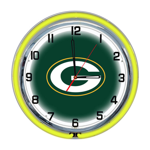 Green Bay Packers Neon Clock - 18