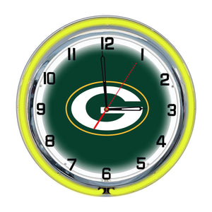 Green Bay Packers Neon Clock - 18"