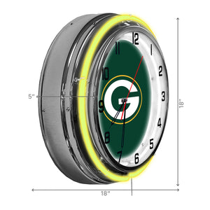 Green Bay Packers Neon Clock - 18"