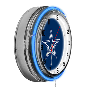 Dallas Cowboys Neon Clock - 18"