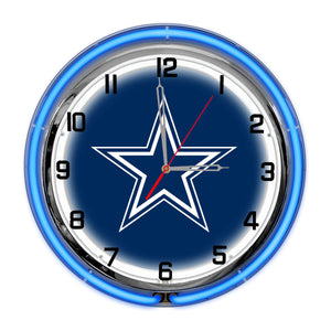 Dallas Cowboys Neon Clock - 18"