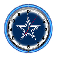 Dallas Cowboys Neon Clock - 18"