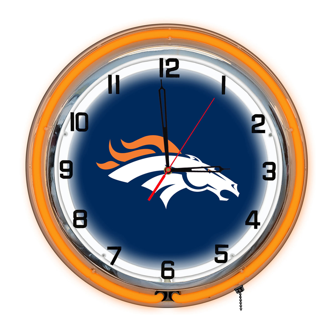 Denver Broncos Neon Clock - 18