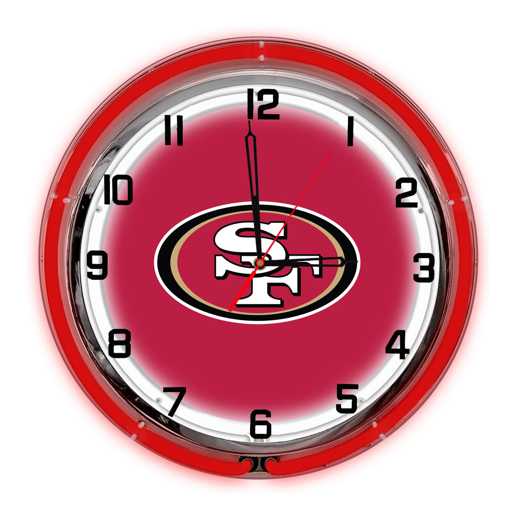 San Francisco 49ers Neon Clock - 18