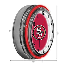 San Francisco 49ers Neon Clock - 18"