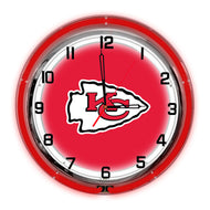 Kansas City Chiefs Neon Clock - 18"