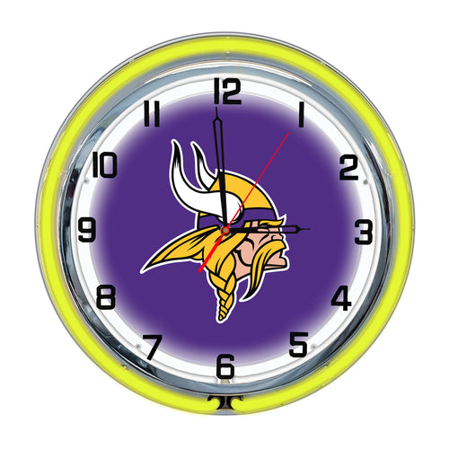 Minnesota Vikings Neon Clock - 18