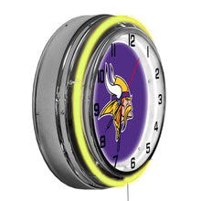 Minnesota Vikings Neon Clock - 18"