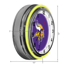 Minnesota Vikings Neon Clock - 18"