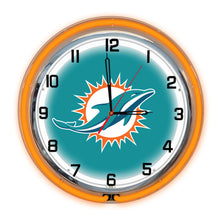 Miami Dolphins Neon Clock - 18"