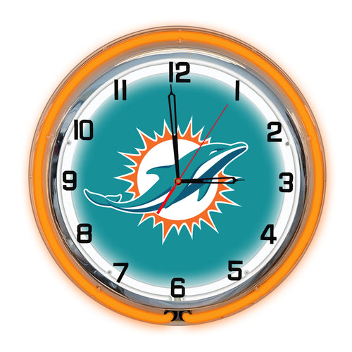 Miami Dolphins Neon Clock - 18