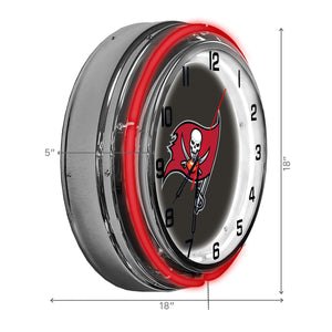 Tampa Bay Buccaneers Neon Clock - 18"