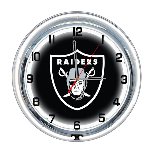 Las Vegas Raiders Neon Clock - 18
