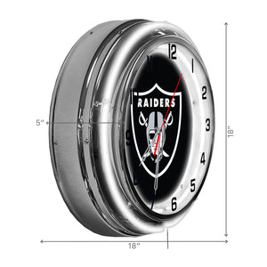 Las Vegas Raiders Neon Clock - 18"