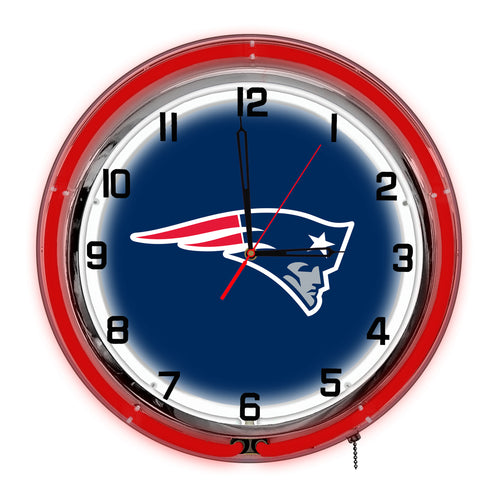New England Patriots Neon Clock - 18