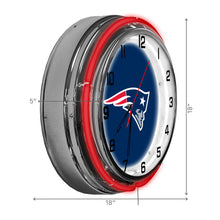 New England Patriots Neon Clock - 18"