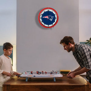 New England Patriots Neon Clock - 18"