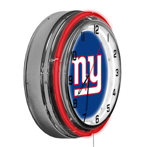 New York Giants Neon Clock - 18"