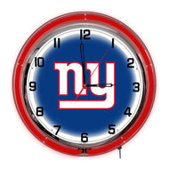 New York Giants Neon Clock - 18"