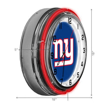 New York Giants Neon Clock - 18"