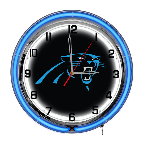 Carolina Panthers Neon Clock - 18