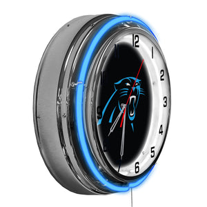 Carolina Panthers Neon Clock - 18"
