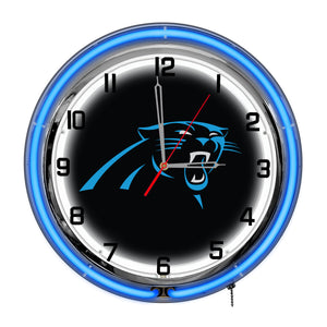 Carolina Panthers Neon Clock - 18"