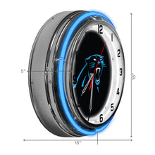 Carolina Panthers Neon Clock - 18"