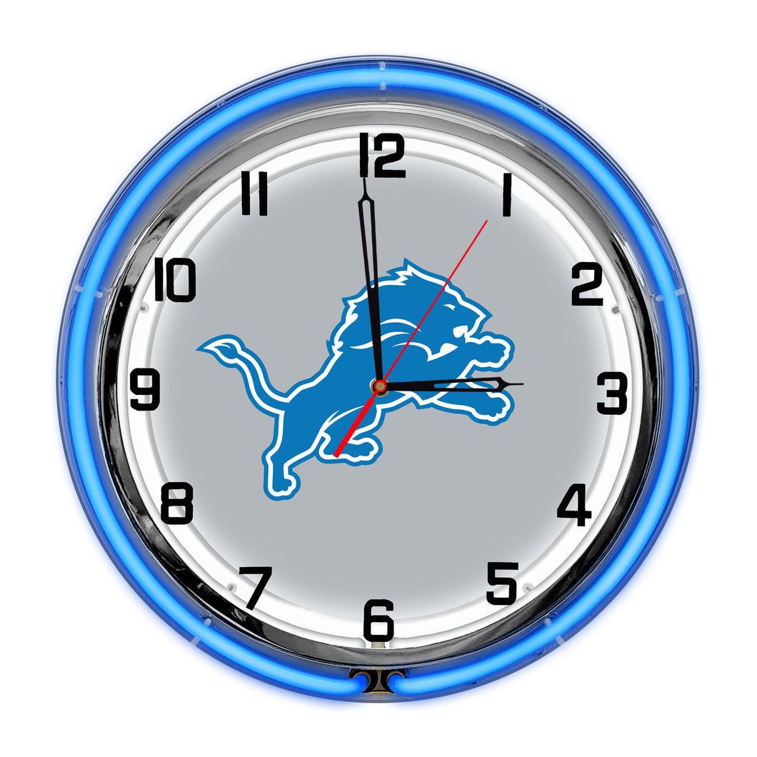 Detroit Lions Neon Clock - 18