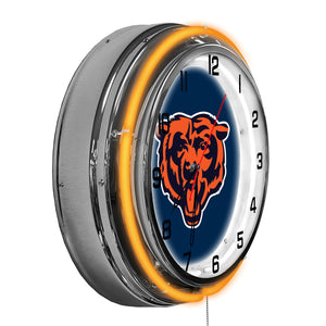 Chicago Bears Neon Clock - 18"