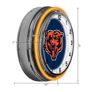 Chicago Bears Neon Clock - 18"