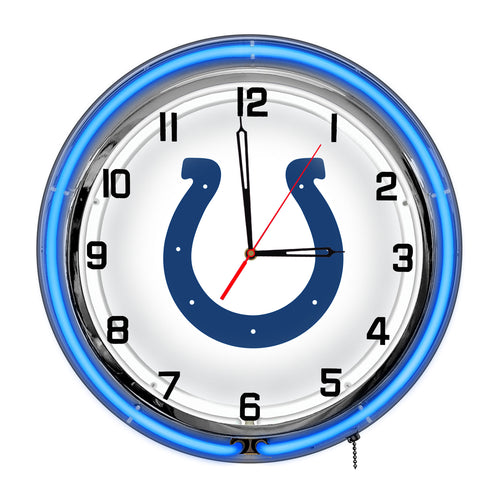 Indianapolis Colts Neon Clock - 18